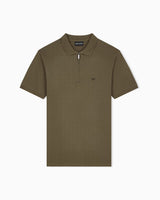 Emporio Armani Piqué Zip  Polo Shirt