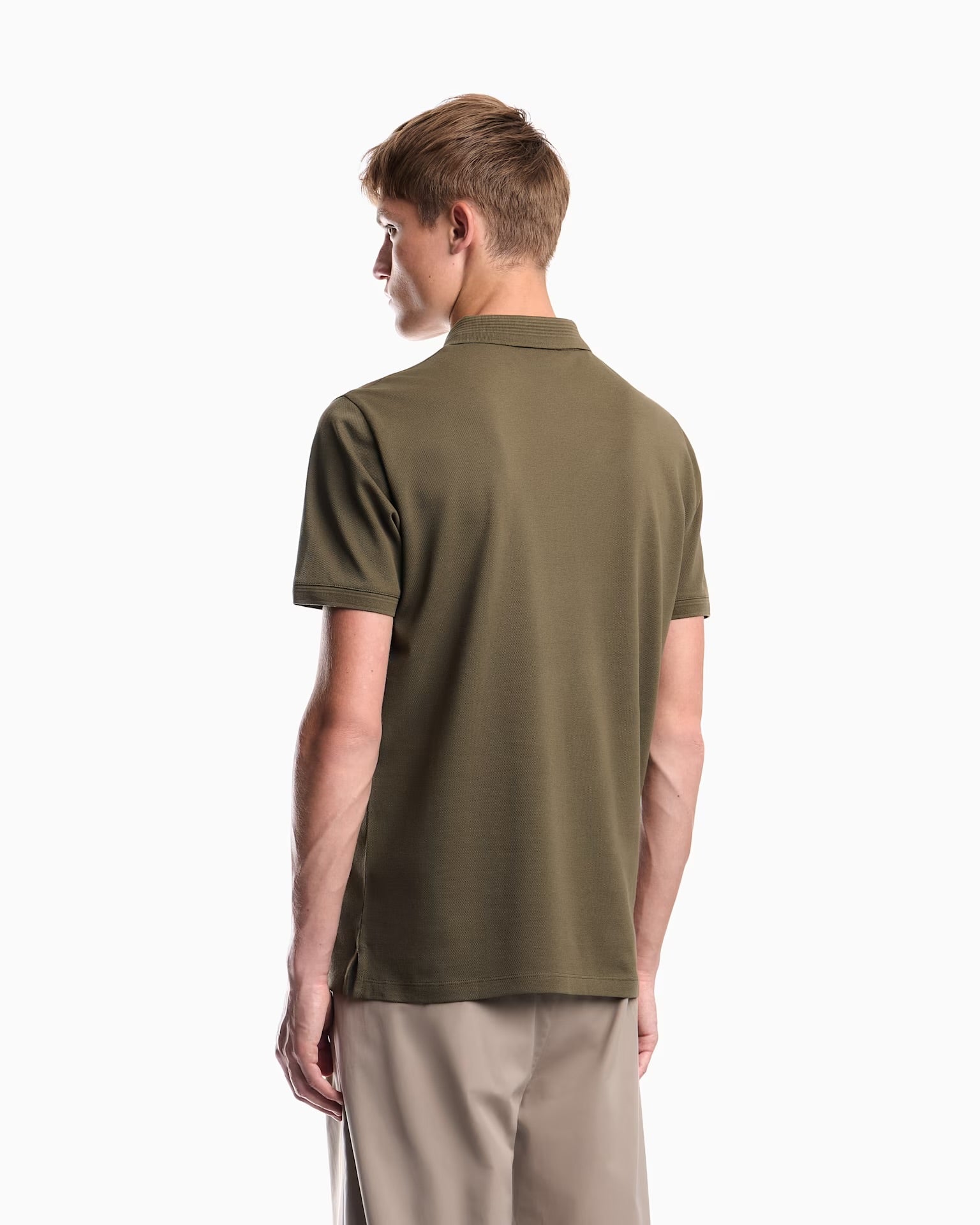 Emporio Armani Piqué Zip  Polo Shirt