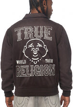 True Religion Suede Bomber Jacket