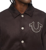 True Religion Suede Bomber Jacket