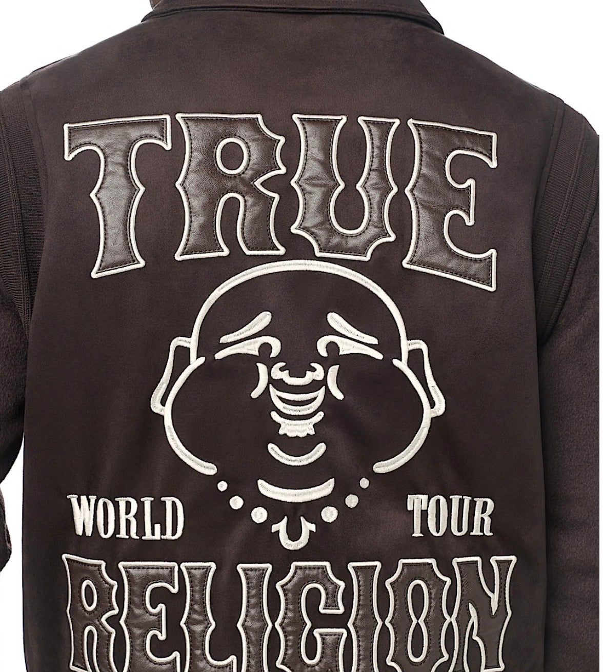 True Religion Suede Bomber Jacket