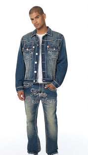True Religion Jimmy Rope Stitch Denim Jacket