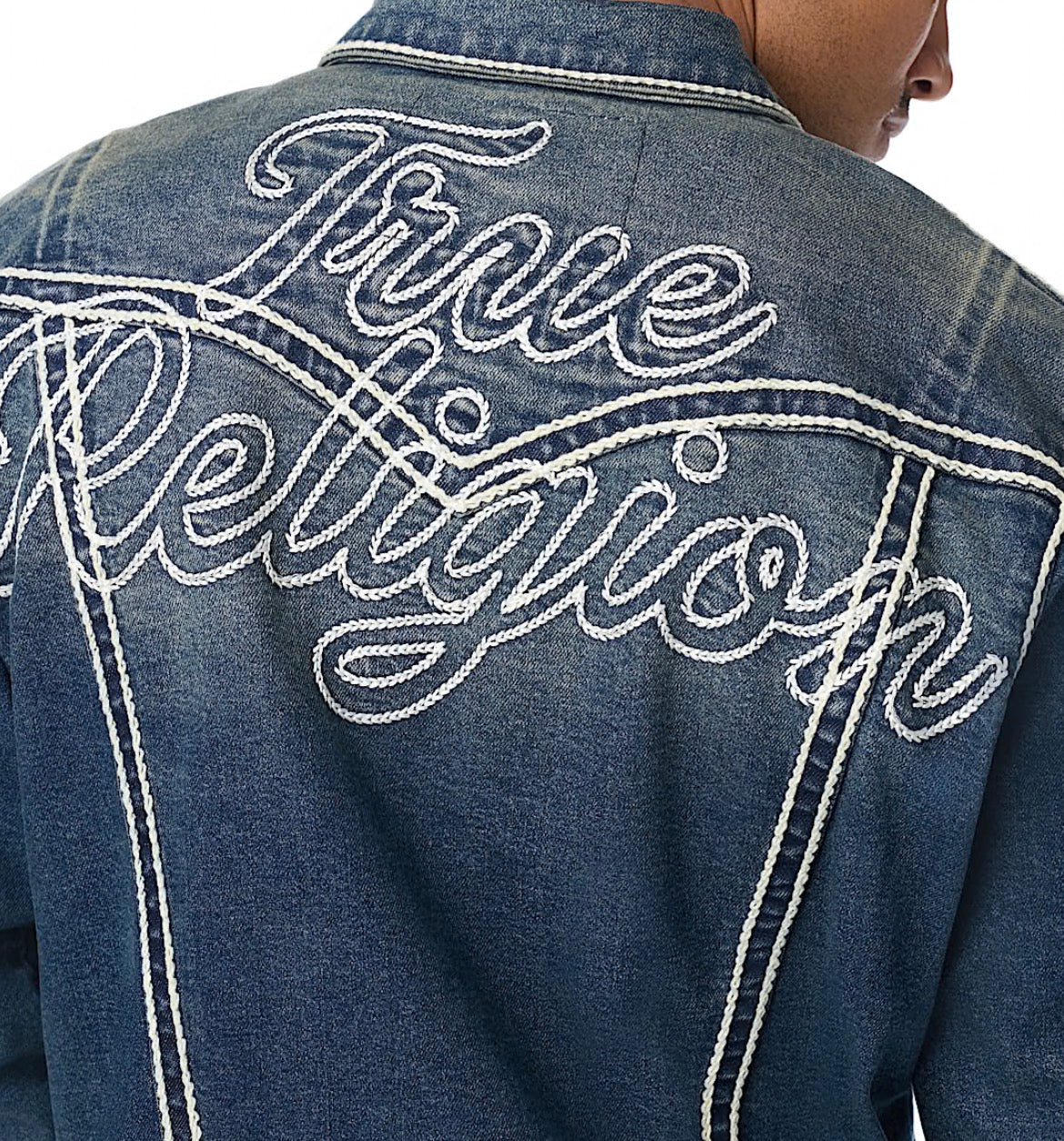 True Religion Jimmy Rope Stitch Denim Jacket