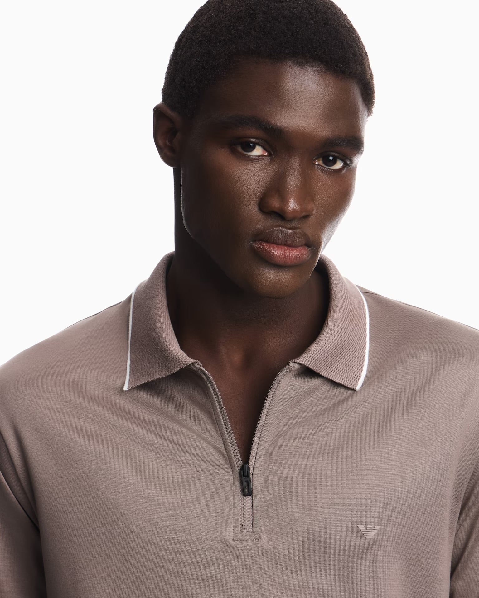 Emporio Armani Zip Polo Shirt