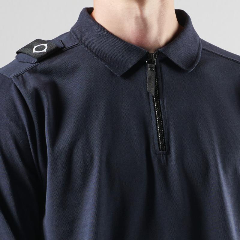 Long-Sleeved Zipped Polo Shirt